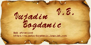 Vujadin Bogdanić vizit kartica
